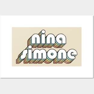 Nina Simone - Retro Rainbow Letters Posters and Art